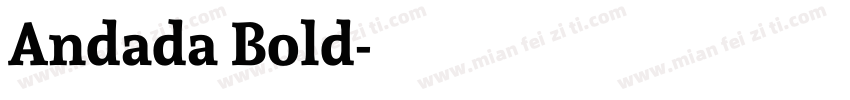 Andada Bold字体转换